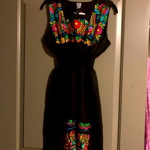 Embroidered Mexican dress